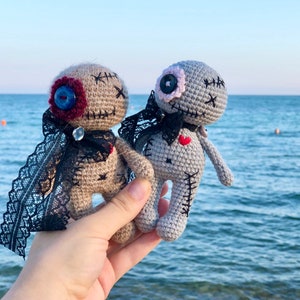 Modèle au crochet : adorable motif au crochet amigurumi vaudou, modèle au crochet de poupée vaudou de taille moyenne image 9