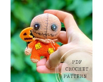 Crochet pattern: Sam Trick’r Treat fun art doll amigurumi crochet pattern, monster crochet pattern, Halloween doll crochet pattern