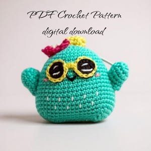 Tiny Cactus Baby Crochet Pattern – Amigurumi Keychain PDF – Kawaii Plant Toy – Cute Cactus Plush Tutorial – easy Digital pattern