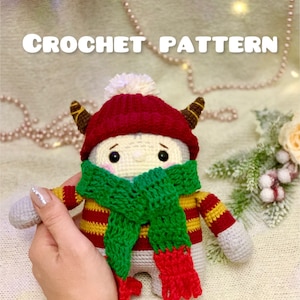 Crochet pattern: Yeti amigurumi pattern, Bigfoot crochet pattern, Christmas decoration pattern, Christmas crochet pattern, Bigfoot crochet