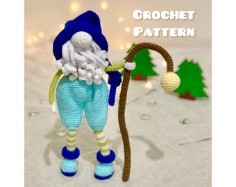 Crochet pattern: Christmas nisse gnome amigurumi crochet pattern, Long legged nisse gnome amigurumi, Cristmas gnome crochet pattern