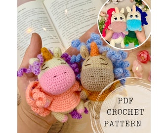 Crochet pattern: unicorn crochet pattern, baby unicorn amigurumi pattern, cute little unicorn crochet pattern
