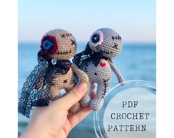 Padrão de crochê para boneca vodu em amigurumi: brinquedo fofo feito à mão (padrão em PDF)