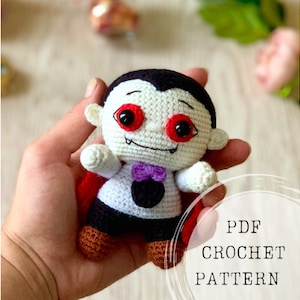Dracula Amigurumi Crochet Pattern: Vampire Fan Art Doll (PDF Pattern)