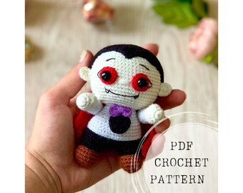 Dracula Amigurumi Crochet Pattern: Vampire Fan Art Doll (PDF Pattern)