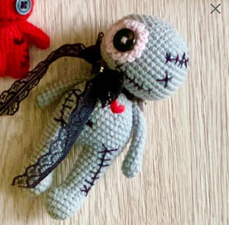 Modèle au crochet : adorable motif au crochet amigurumi vaudou, modèle au crochet de poupée vaudou de taille moyenne image 10