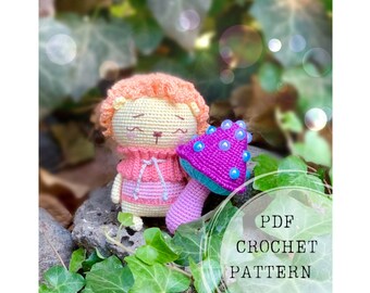 Hedgehog Amigurumi Crochet Pattern: Mushroom Friend (PDF Pattern)