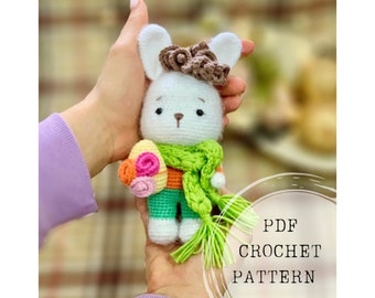 Crochet Easter Bunny Pattern: Amigurumi Toy and Egg (PDF Pattern)