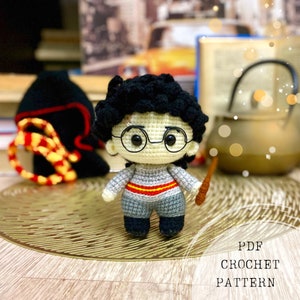 Crochet pattern: wizard crochet pattern, wizard boy crochet pattern, wizard boy amigurumi doll image 1