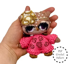 Crochet pattern: Dreamy Owl crochet pattern, animals crochet pattern, birds crochet pattern, cute owl amigurumi crochet pattern