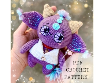Cute Purple Monster Crochet Pattern: Halloween Amigurumi (PDF Pattern)