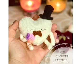 Crochet pattern: Heartman crochet pattern, heart crochet pattern, heart amigurumi, gentleman amigurumi, St. Valentine’s day crochet pattern