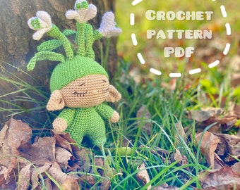 Crochet pattern pdf baby snowdrop, flower crochet pattern, cute flower amigurumi, snowdrop amigurumi crochet pattern