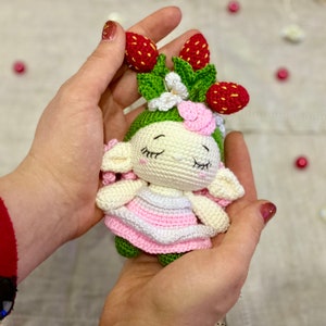 Crochet pattern pdf baby strawberry, flower crochet pattern, cute flower doll amigurumi, strawberry amigurumi crochet pattern image 4