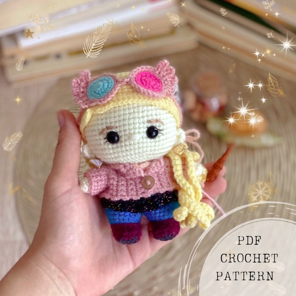 Crochet pattern: amigurumi crochet doll witch student, witch crochet pattern, witch doll amigurumi pattern, magic crochet pattern