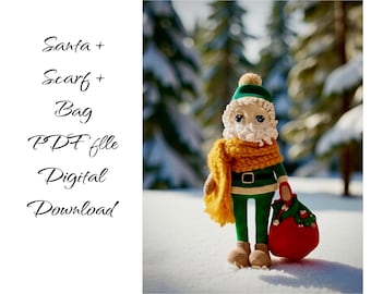 Patron Amigurumi Père Noël au crochet | Poupée de Noël (PDF)