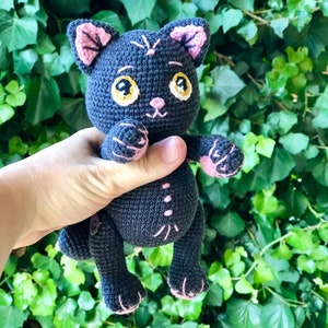 Crochet pattern: Witchy cat amigurumi crochet pattern, black cat crochet pattern, halloween cat amigurumi image 7