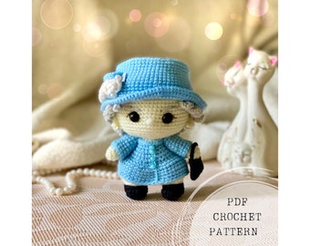 Crochet pattern: Queen crochet pattern, Memory doll amigurumi crochet pattern , Her Majesty Queen crochet pattern