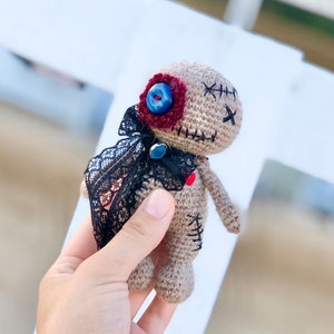 Modèle au crochet : adorable motif au crochet amigurumi vaudou, modèle au crochet de poupée vaudou de taille moyenne image 7