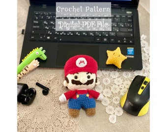 Patron au crochet : Super Plombier Fan Art Doll amigurumi