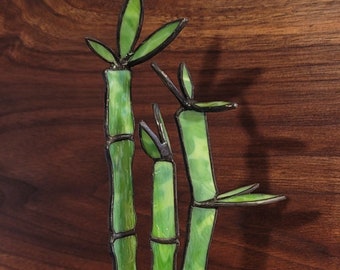 3D Stained Glass Bamboo / Tropical / Succulent plant - beautiful in your home year round!