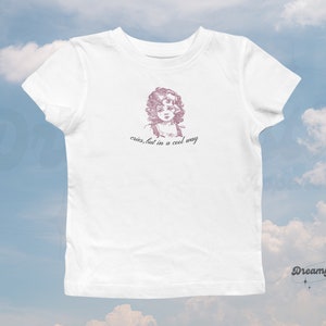 Baby Tee Cry in A cool Way, Slogan Baby Tee, Women Y2k Baby Tee, 90s Style, Vintage Tee, Gift For Her Baby Tee, Aesthetic Retro Baby Tee