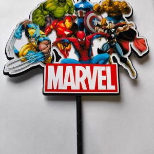 Superhero cake topper