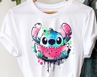 STITCH SHIRT, Watermelon Stitch Shirt, Kids Disney Shirts, Disneyland Family Shirts, Disney Gift Idea, Ohana Stitch Shirt, Lilo and Stitch