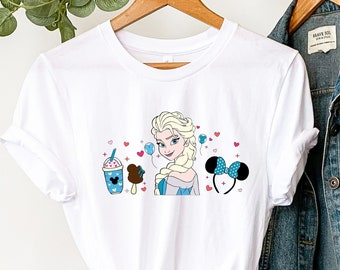 Disney Elsa-shirt, Disney Princess-shirt, prinsessenoutfit, Frozen Elsa-shirt, prinses verjaardag, Magic Kingdom-shirt, cadeau voor haar