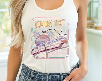 Please Stand Clear Of The Doors Tank Top, Disney Monorail Tank, Retro Epcot Tank Top, Custom Magic Kingdom Women's Tank, WDW Girls Trip Top