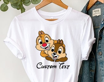 Camisetas de Chip y Dale, camiseta de mejores amigos de Disney, camiseta de pareja de Disney, Double and Trouble, camiseta personalizada, Disneyworld, camiseta a juego de la familia de Disney