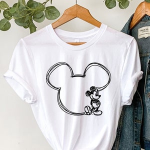 Micky Skizze Shirt, einfache Disney Shirt, Mickey Ohren Shirts, Disney Urlaub Shirt, Disney Shirt, Disneyland Shirt, Disney Gruppe Shirts