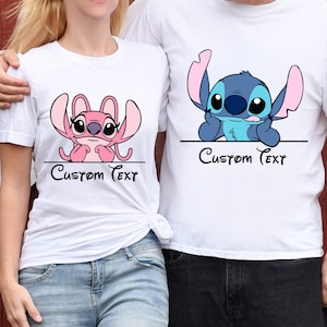 Disney Stitch And Angel Shirt, Custom Stitch Shirt, Personalized Stitch Birthday Shirt, Kids Birthday Shirt, Birthday Family Shirt, Lilo Tee