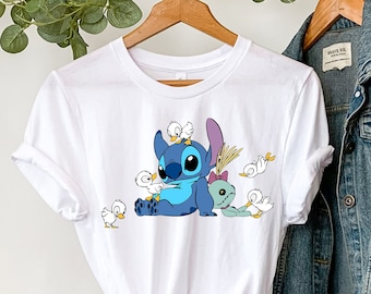 Stitch and Birds Shirt, Disney Ohana Shirt, Disney Toodler Stitch Shirt, Lilo and Stitch Shirt, Disneyland Trip Shirt, Disney Family Shirts