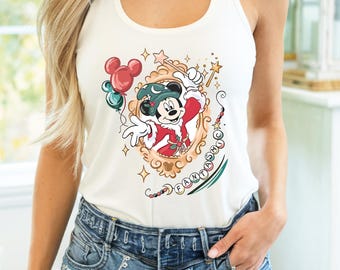 Camiseta sin mangas de Fantasía de Disney, Camiseta sin mangas de Mickey Hechicero, Camiseta sin mangas Fantasmic, Camiseta del ratón mago de Disney, Camiseta de Mickey Fantasía