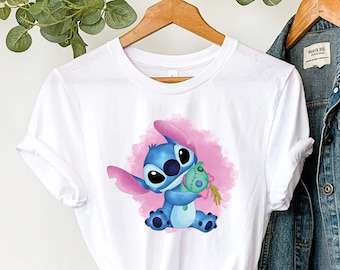 Stitch Watercolor Shirt, Stitch and Doll Shirt, Disney Stitch Birthday Shirt, Lilo and Stitch Shirt, Disney Toddler Shirt, Disneyland Trip