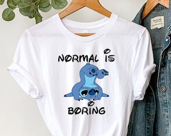 Normal ist langweilig Shirt, Disney Stitch Shirt, lustiges Stitch Shirt, Disneyland Shirt, Disneyland Trip Shirt, Disneyworld Familie Shirt
