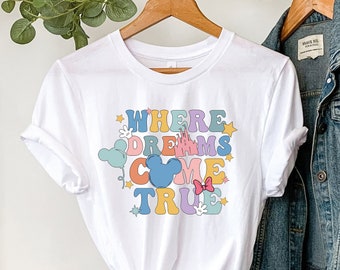 Wo Träume wahr werden Shirt, Disney Urlaub Shirt, Schloss Disney Shirt, Disney magische Shirt, Disneyworld Reise Shirt, Disney Familie T-Shirts