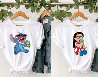 Benutzerdefinierte Lilo und Stitch Shirt, Disney passende Shirt, Disneyworld Urlaub Shirt, Disneyland Reise Shirt, Disney Familien Shirts, Ohana Shirt