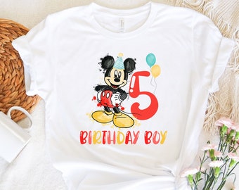Mickey verjaardagsshirt, aangepast verjaardagsshirt, Disney verjaardagsploeg, verjaardagscadeau kinderen, verjaardag familieshirt, gepersonaliseerd verjaardagsshirt