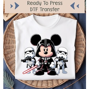 Mickey Star Wars Dtf, Disney DTF Transfer, Star Wars Dtf, Stormtrooper Dtf, Mickey Mouse Dtf Design, Disneyland DTF, Darth Vader Dtf