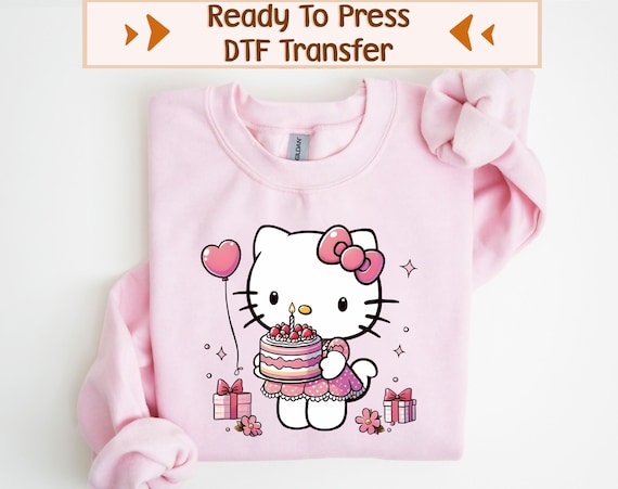 Kawaii Kitty DTF Transfer, Hello Cat Dtf, Girls Kitty DTF Design, Kitty Ready To Press Design, Cinnamoroll DTF, Kuromi Image Transfer