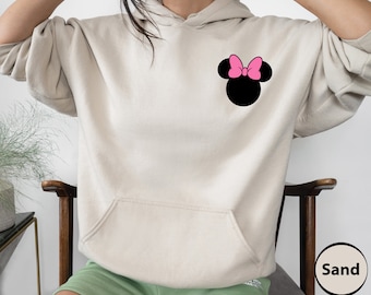 Pocket Minnie Ears Sweatshirt, Simple Disney Sweatshirt, Disney Vacation Sweatshirt, Mickey Ear Shirt, Disneyland Hoodie, Disney Group Shirt
