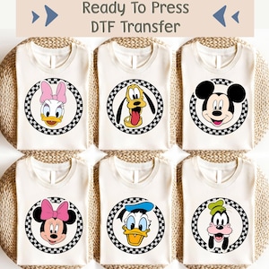 Disney Characters DTF, Disney 2025 DTF Transfer, Disney Ready To Press, Disneyland DTF, Mickey And Friends Image Transfer, Disney Goofy Dtf