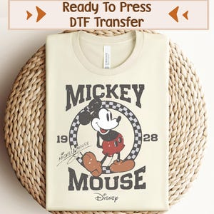 Classic Mickey Dtf Transfer, Disney Characters DTF, Retro Mickey DTF Transfer, Disney Ready To Press, Disneyland DTF, Unisex Disney Dtf