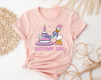 Daisy Duck Birthday Girl Shirt, Girls Birthday Shirt, Disney Daisy Duck Birthday Shirt, Disneyland Birthday T-Shirt, Girls Birthday Trip Tee