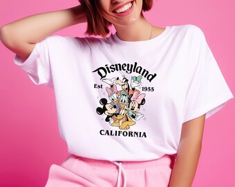Disneyland Mickey en vrienden shirt, Mickey en Minnie Disneyland shirt, Disneyland uniseks shirt, bijpassende shirt voor Disney familie-uitje