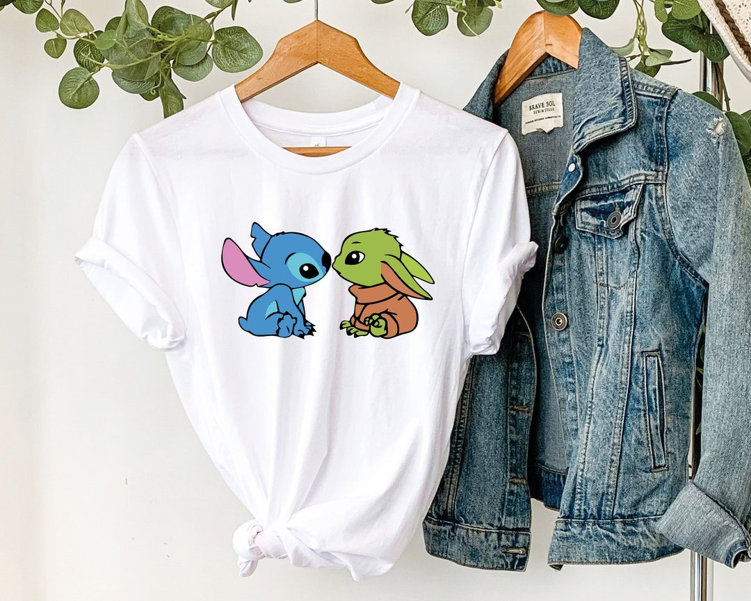 Baby Stitch and Baby Yoda Shirt, Starwars Disney Trip Shirt, Custom