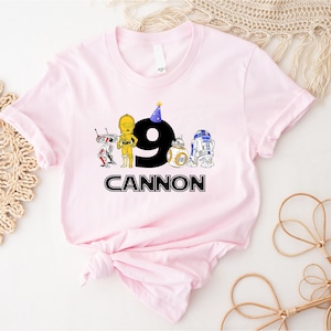 Star Wars Birthday Shirt, Custom Birthday Boy Shirt, Droids Birthday Shirt, R2D2, C-3PO, BB-8, Star Wars Droids Shirt, Disney Birthday Tee