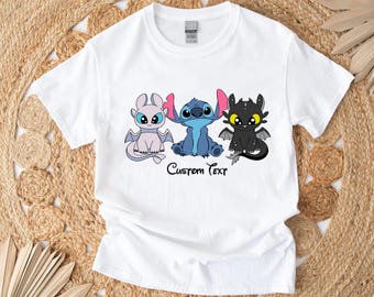 Disney Stitch And Toothless Shirt, How to Train Your Dragon Shirt, Disney Parks Besties Shirt, Custom Disneyland Stitch Shirt, Toothless Tee
